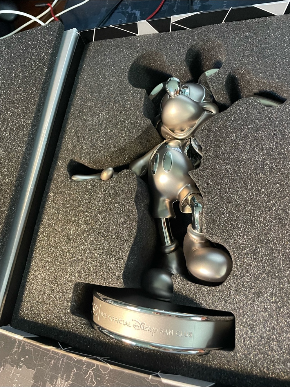Disney Silver Metallic Mickey Mouse Milestone Statue NOT OVERSIZED 3 lbs.